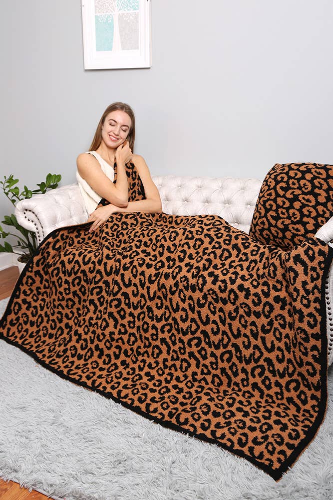 Luxury Soft Leopard Print Throw Blanket