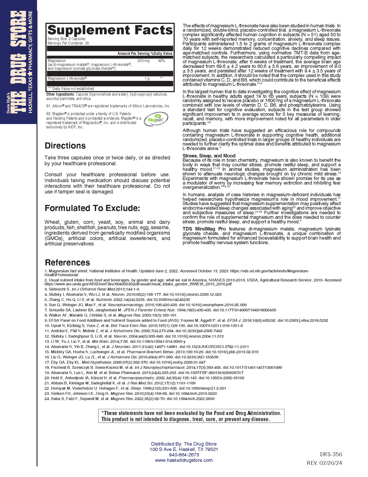 TDS MINDMAG PRO CAPSULE