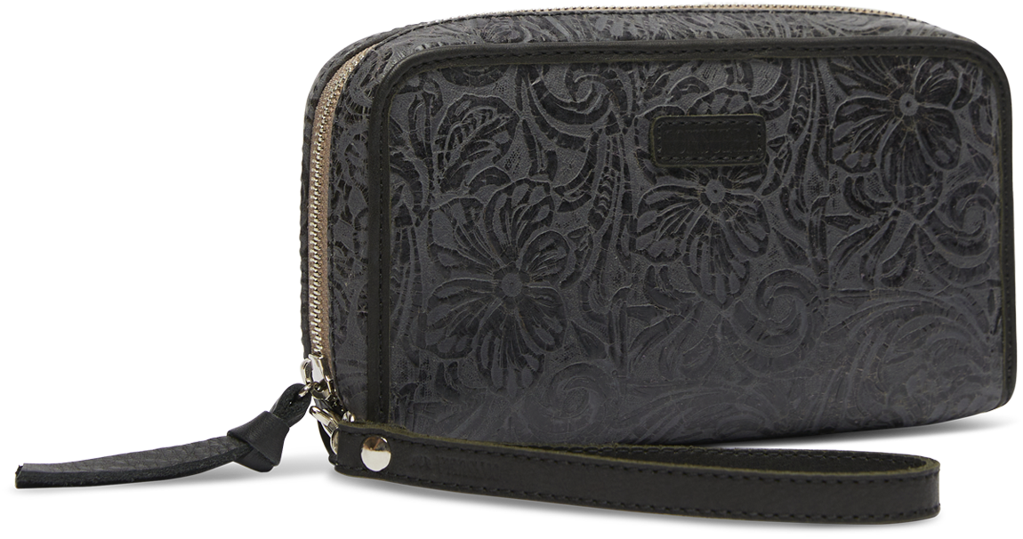 STEELY WRISTLET WALLET