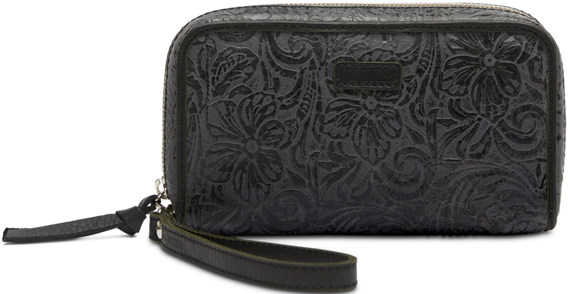 STEELY WRISTLET WALLET