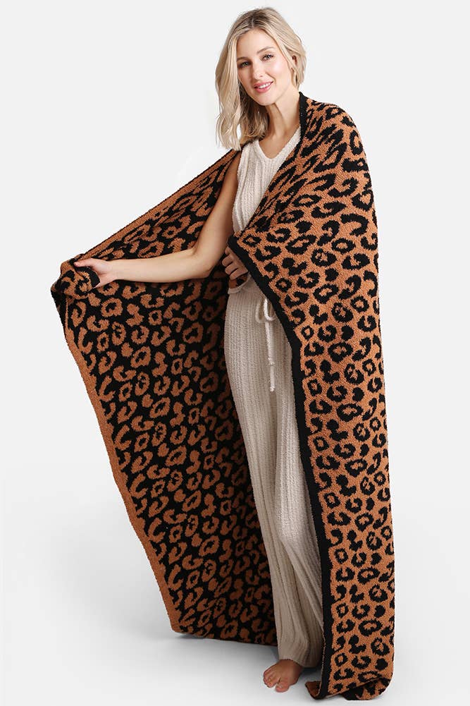 Luxury Soft Leopard Print Throw Blanket