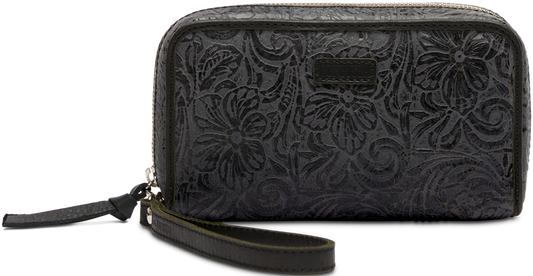 STEELY WRISTLET WALLET